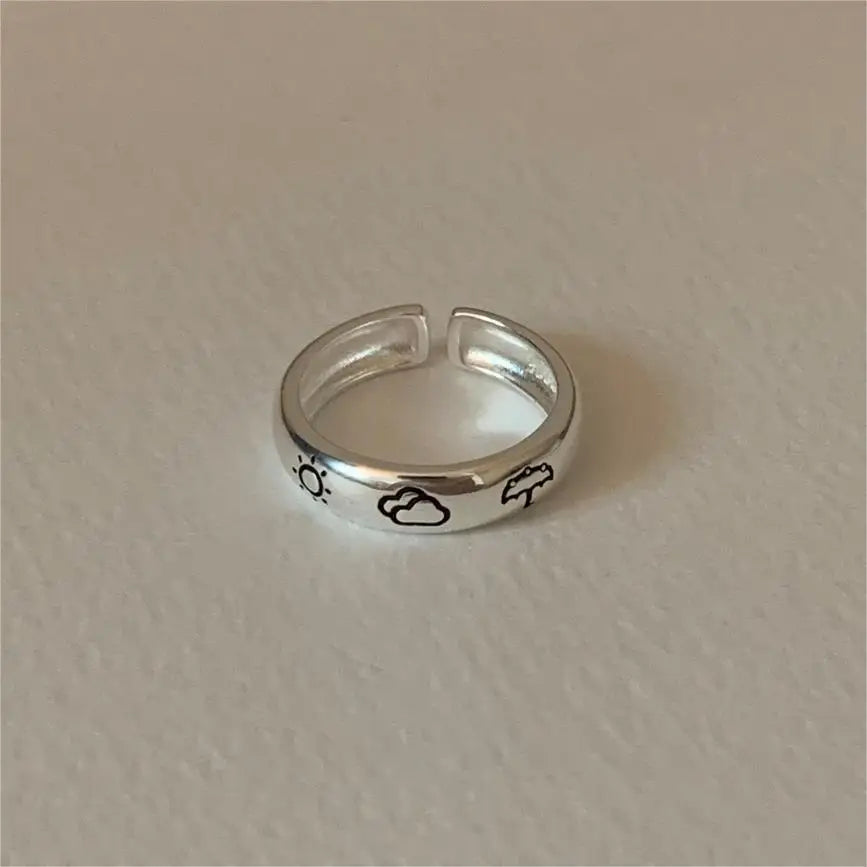 925 Sterling Silber Wetter Label Ringe für Frauen Hochzeit Luxus Schmuck Zubehör Großhandel Artikel Alles