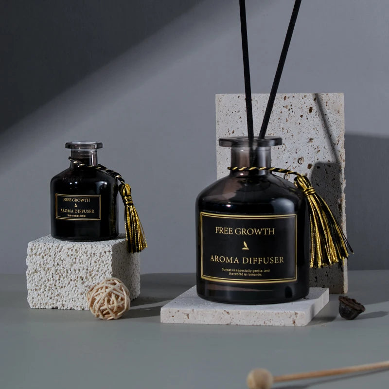 Rattan Kein Feuer Duft 50ml Schilf Diffusor Sets Frische Luft Toilette Desodorierung Aromatherapie Aroma Diffusor für Schlafsaal Badezimmer