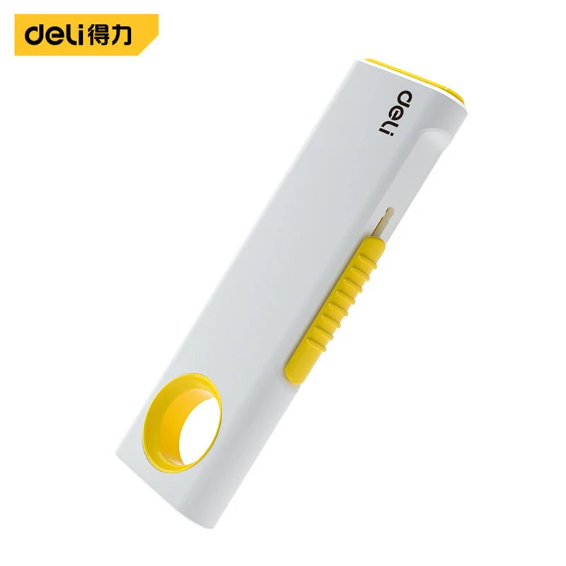 Deli Mini Retractable Utility Knife – Taschenmesser mit SK5 Hochkohlenstoffstahlklinge, ideal für DIY und Arbeit, Boxenöffner
