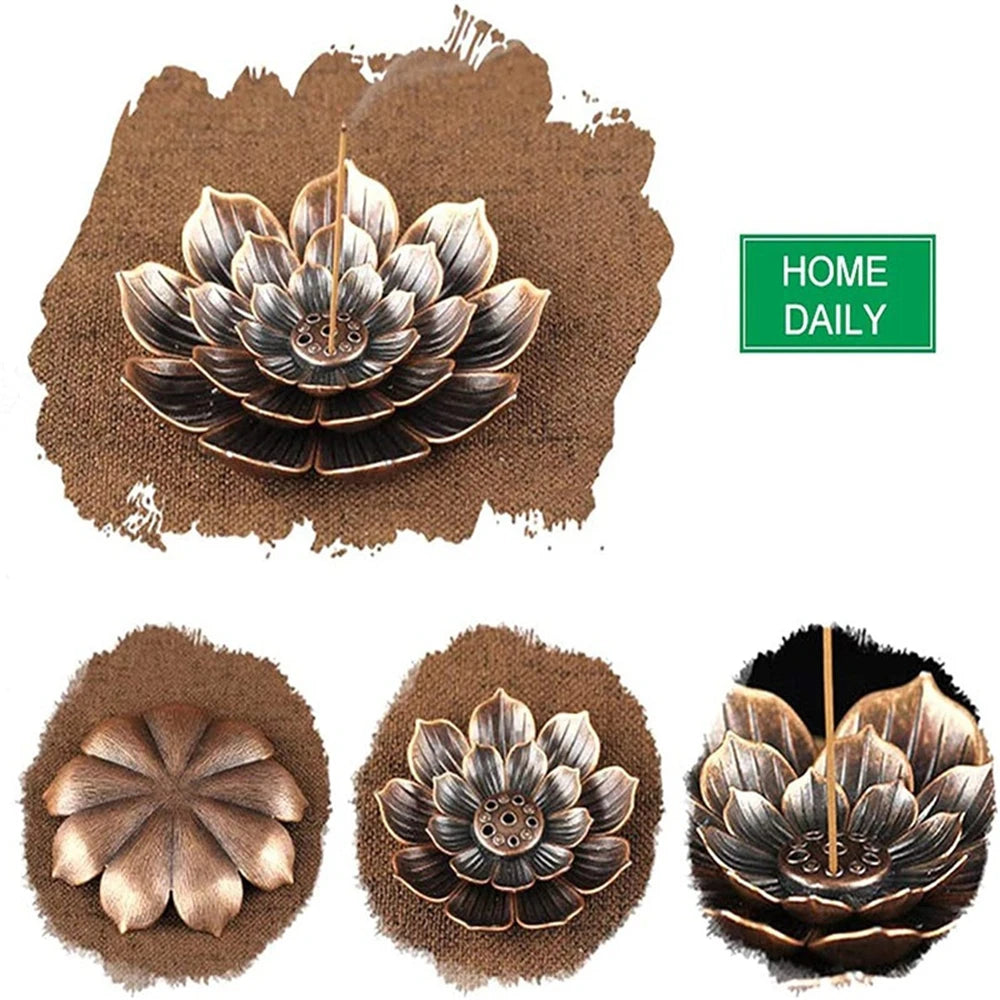 Vintage Lotus Duft Einsatz Faden Duft Räucherstäbchen Brenner Platte Lotus Halter Cucurbitar Duftende Sitzbasis Räucherstäbchen Clip