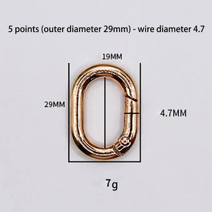 Oval Spring O Ring Ledertasche Handtasche Riemen Schnalle Verbinden Schlüsselanhänger Anhänger Hundehalsband Druckknopfverschluss Karabiner DIY Tasche Zubehör