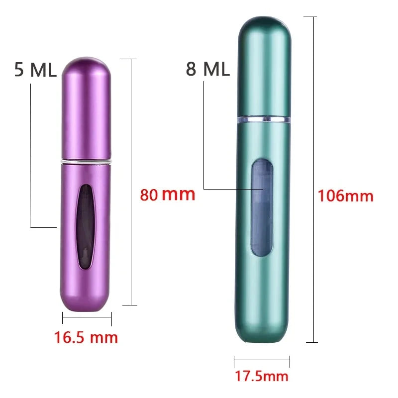 Nachfüllbare Mini-Parfümflasche Tragbare Kosmetikflasche Sprühflasche Zerstäuber Sprühbehälter Reise Nachfüllbare Flaschen 8ml / 5ml