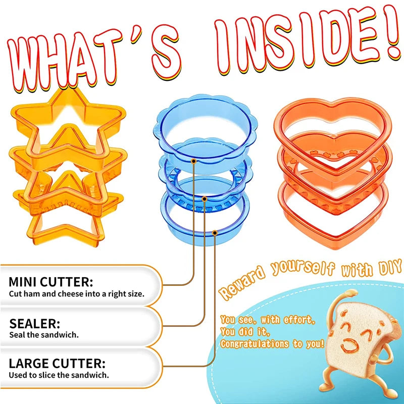 LMETJMA Sandwich Cutter und Sealer Uncrustable Brot Sandwich Maker Decruster für Kinder Lunchbox Bento Box KC0445