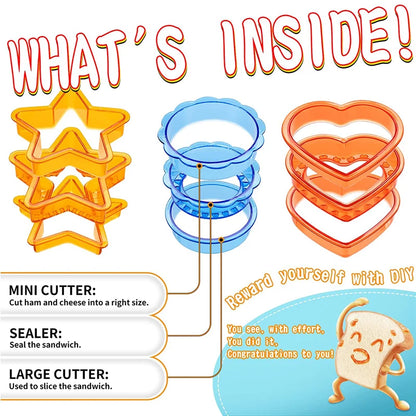 LMETJMA Sandwich Cutter und Sealer Uncrustable Brot Sandwich Maker Decruster für Kinder Lunchbox Bento Box KC0445