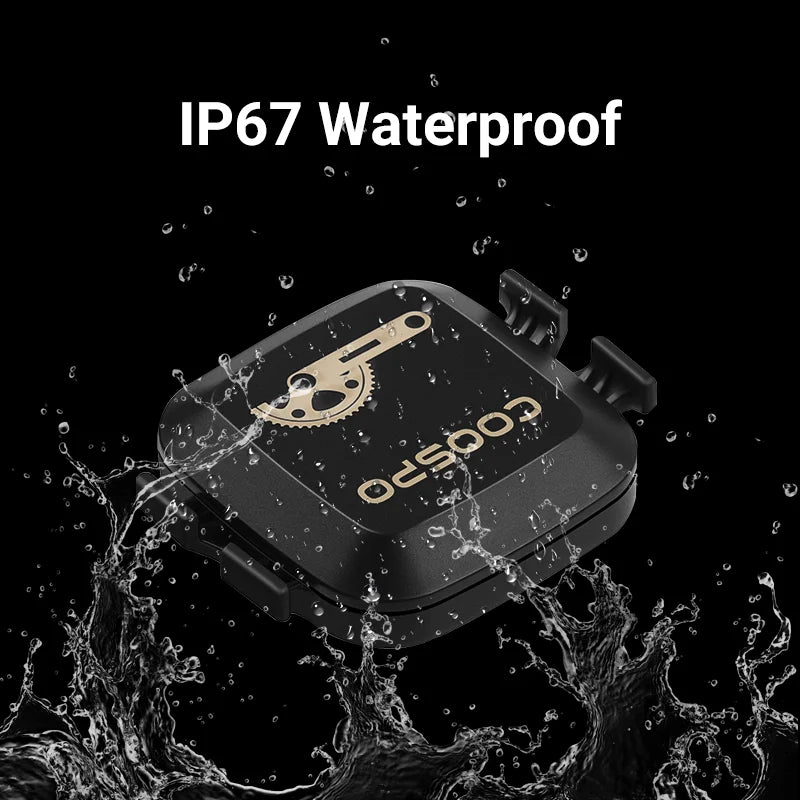 COOSPO Kadenz- und Geschwindigkeitssensor RPM – Bluetooth 4.0 ANT+ Sensor für Rennrad und MTB, kompatibel mit Wahoo und Garmin Fahrradcomputern
