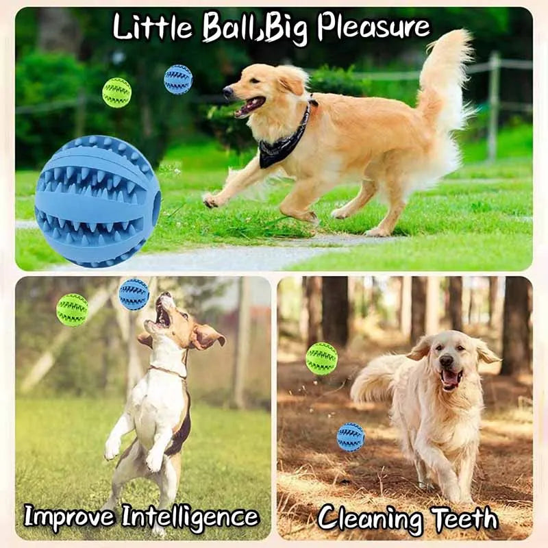 5cm Naturkautschuk Haustier Hundespielzeug Hund Kauspielzeug Zahnreinigung Treat Ball Extra tough Interaktiver Elastizitätsball für Haustierprodukte