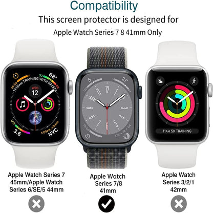 Displayschutzfolie für Apple Watch 9 8 7 6 SE 5 3 Ultra, vollständiger Schutz für IWatch-Serie 45 mm, 41 mm, 44 mm, 40 mm, 42 mm, 38 mm, 49 mm