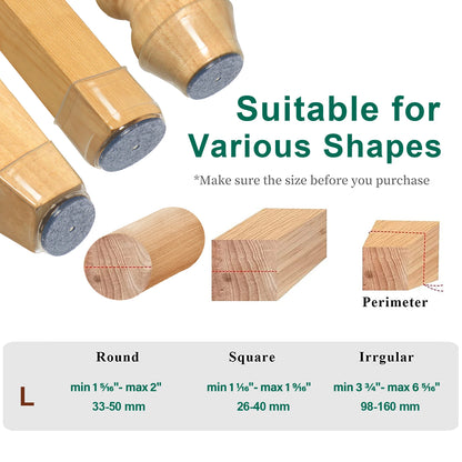 32 Stück große Stuhl Bein Bodenschoner Filz Pad Möbeltassen für Hartholzböden, schützen Böden vor Kratzern und reduzieren Lärm