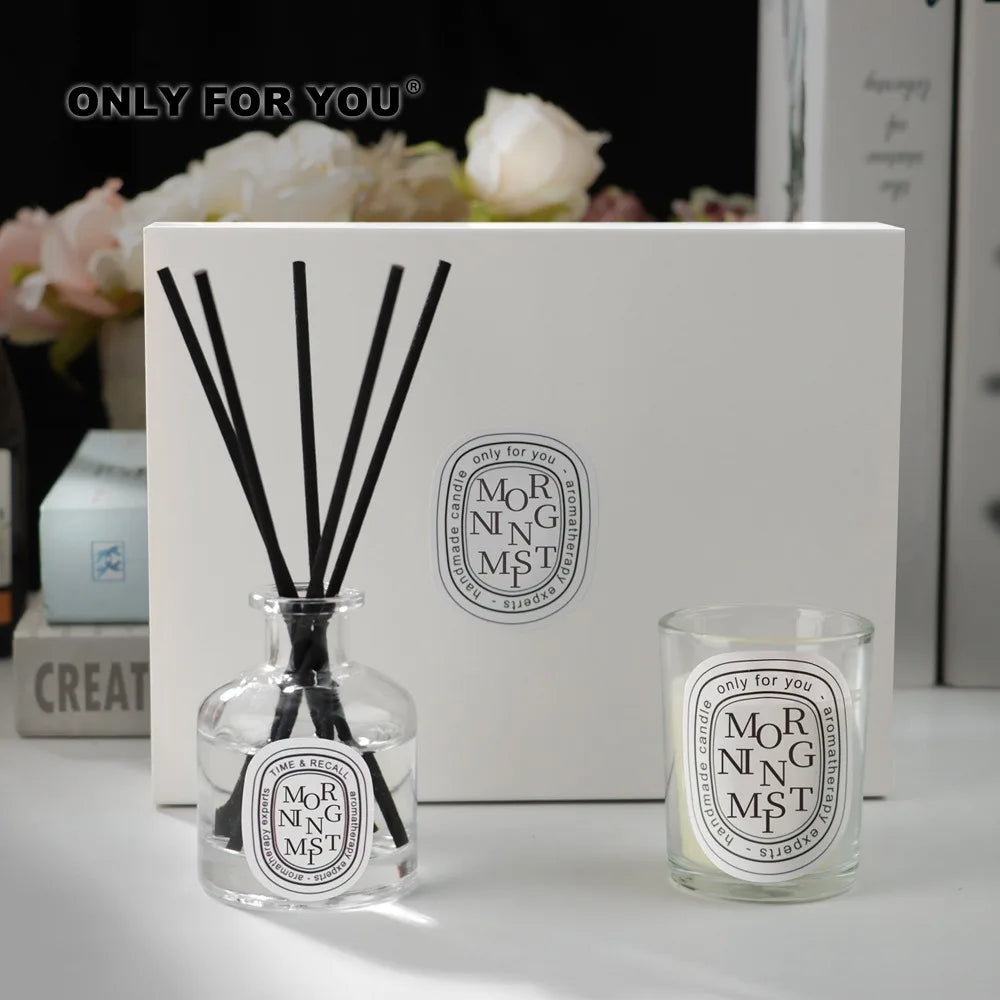 50ml Schilf Diffusor Flasche Gepaart mit ätherischen Öl Kerze Diffusor Geschenk Set Hotel Zuhause Aromatherapie Lufterfrischer Home Decorati