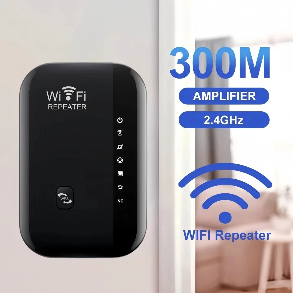 300M WIFi Repeater Wi-Fi-Verstärker 802.11N 2,4 GHz Wireless Signal Booster Smart Power Extender für Office Home Easy Setting