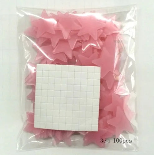 100pcs Nachtlicht Weiß 3D Sterne Leuchten Im Dunkeln Leuchtende Fluoreszierende Kunststoff Wand Weiß Aufkleber Wohnen Zuhause Kinderzimmer