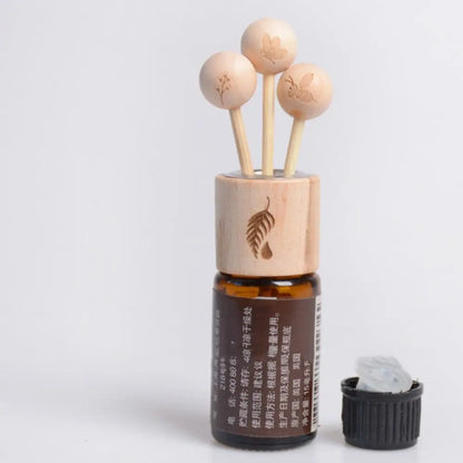 Buchenholz Kugeldeckel für ätherisches Öl Holzfarbe DIY Dekoration Feuerloser Weinzweig Kein Feuer Aroma Diffusor Stäbchen