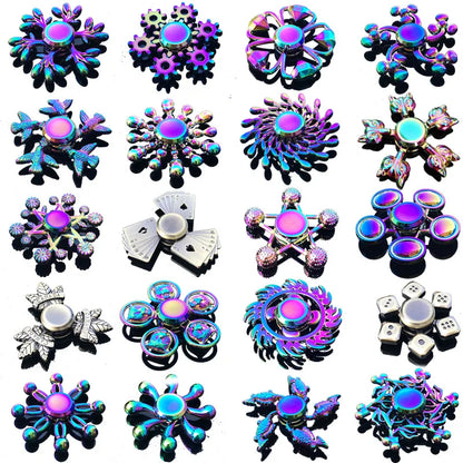 Regenbogen-Fidget-Metal-Spinner-colorful-Finger-Spinners-High-Speed-Hand-Spinners-Fidget-Toys-for-Stress-Angst-Linderung-für-Erwachsene