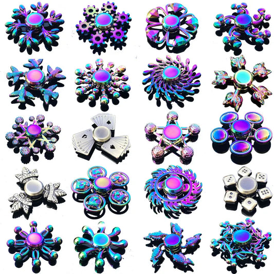 Regenbogen-Fidget-Metal-Spinner-colorful-Finger-Spinners-High-Speed-Hand-Spinners-Fidget-Toys-for-Stress-Angst-Linderung-für-Erwachsene