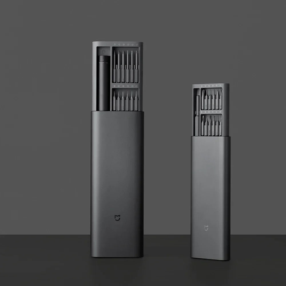 Xiaomi Mijia Elektrisches Präzisionsschraubendreher-Kit 2 Gang Drehmoment 400 Schraube 1 Typ-C wiederaufladbare magnetische Aluminium-Gehäusebox