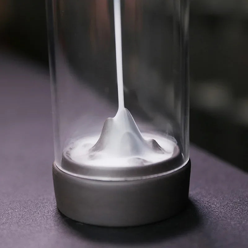 1 Stk. Steinmühlen-Design Purpurton Winddichter Wasserfall-Rückfluss-Räucherbrenner – Aromatherapie-Kessel, Teepet, Feng Shui Wohnkultur