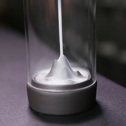 1 Stk. Steinmühlen-Design Purpurton Winddichter Wasserfall-Rückfluss-Räucherbrenner – Aromatherapie-Kessel, Teepet, Feng Shui Wohnkultur