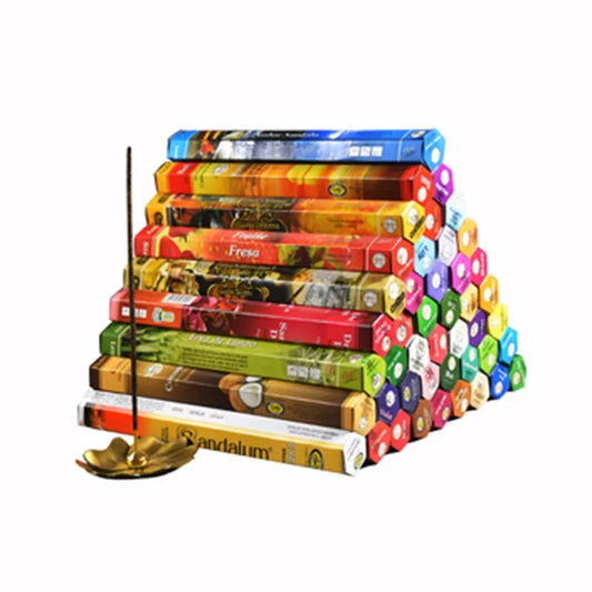 20 Stäbchen RAJ Indische Räucherstäbchen, lose, natürliche, handgefertigte weiße Salbei-Räucherstäbchen, Lavendel-Düfte für Zuhause, Meditation, Räucherstäbchen