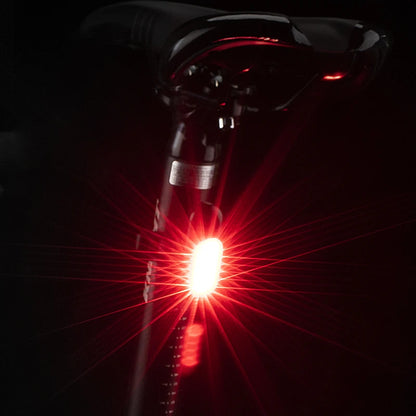 ROCKBROS Fahrrad-Rücklicht, multifunktionale Warnung, Fahrrad-Rücklicht, wasserdicht, wiederaufladbar, Typ C, MTB, Rennrad, Rücklicht