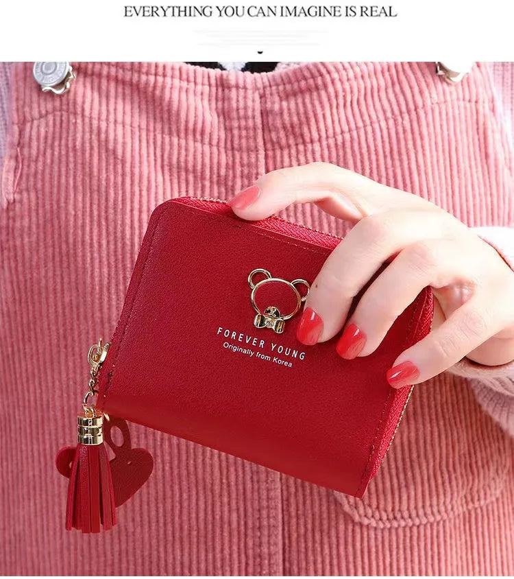 Neue Frauen Brieftasche männer Kurze Stil Cartoon Nette Bär Geldbörsen Geldbörsen Tasche Mädchen Kleine Dame Brieftasche Kreditkarte Halter bolsa