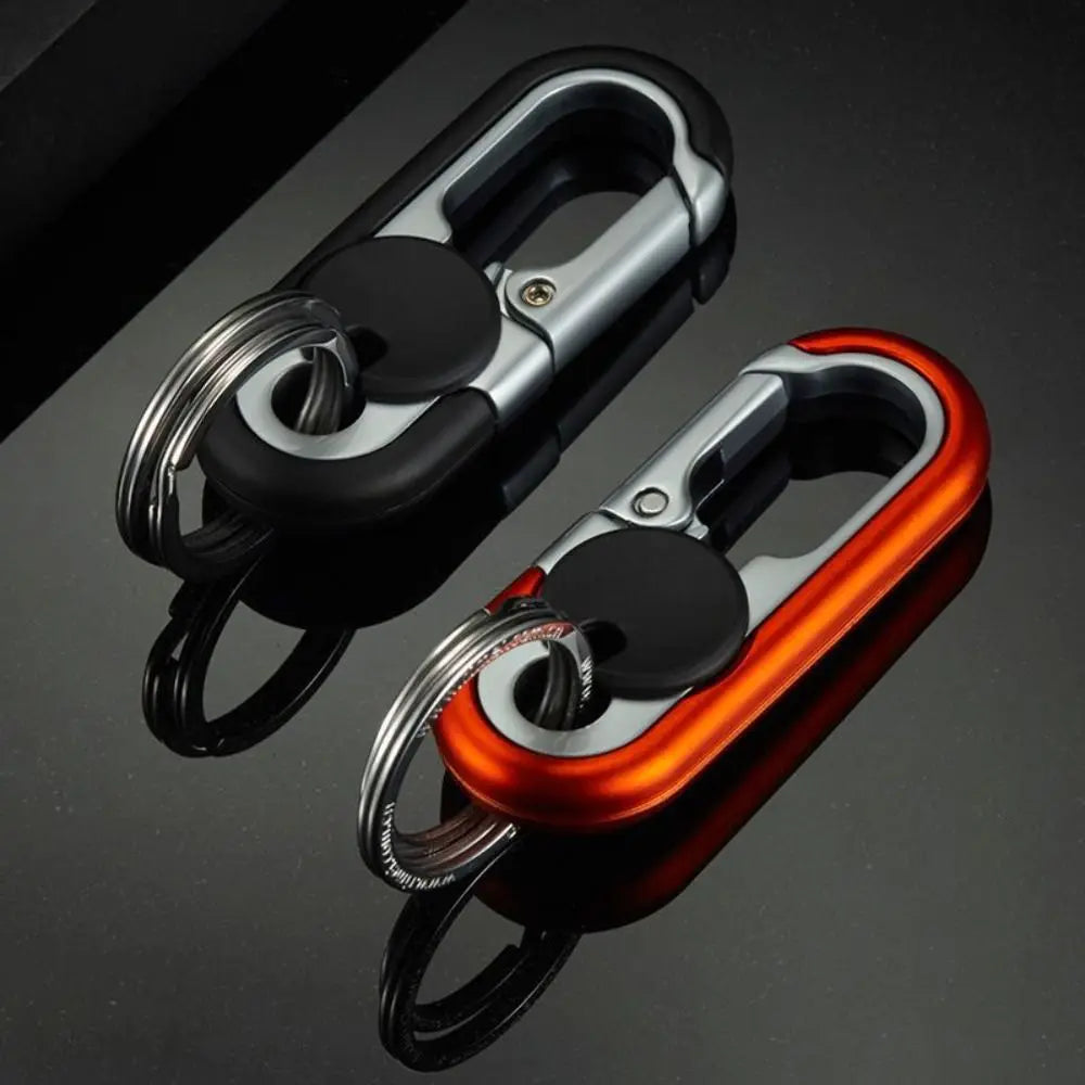 Doppelter Ring Schlüsselanhänger Business Schlüsselanhänger Herren Mode Schlüsselanhänger Geschenk Metall Schlüsselschnalle Auto Styling Auto Auto Zubehör