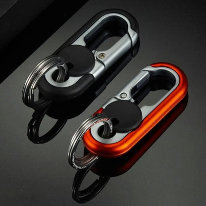 Doppelter Ring Schlüsselanhänger Business Schlüsselanhänger Herren Mode Schlüsselanhänger Geschenk Metall Schlüsselschnalle Auto Styling Auto Auto Zubehör