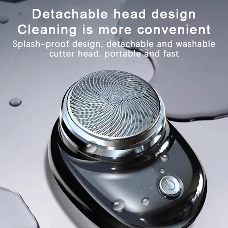 Elektrischer Rasierer, tragbarer Rasierapparat für Männer auf Reisen, für Nass- und Trockenrasur geeignet, USB-wiederaufladbar, Typ-C-Ladung, Mini-Rasiermaschine