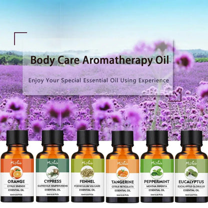 Natürliche Pflanzen Ätherisches Öl Orange Pfefferminze Eukalyptus Zypresse Kiefernnadeln Mandarine Fenchel Duftöl für die Aromatherapie