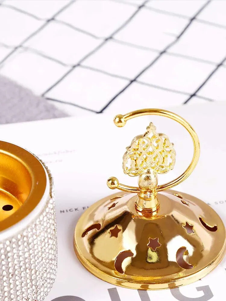 Mittlerer Osten Europäischer Stil Bakhoor Brenner Heimdekoration Ornamente Bakhoor Brenner Diamant Mode Räucherstäbchen Brenner