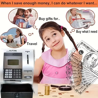 Geldautomat Automatischer Zugang Spardose, Intelligentes Passwort, Echte Stimme, Perfekte Geschenke, Weihnachten, Halloween, Thanksgiving