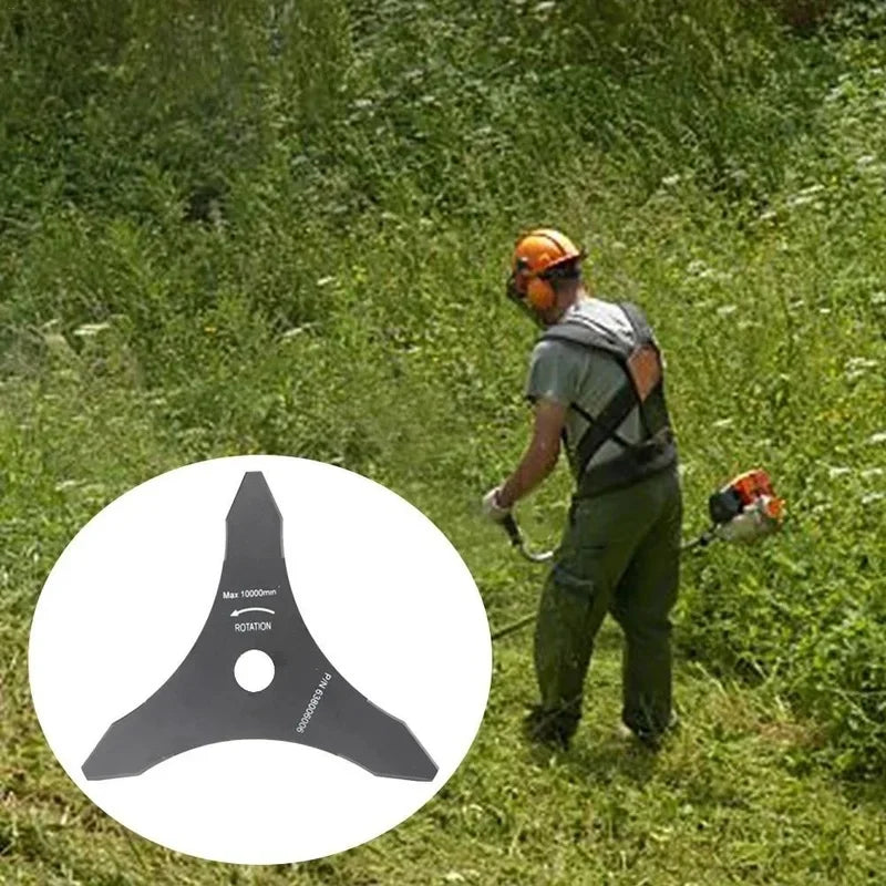 Rasenmäher-Werkzeug 3T 255 mm Durchmesser – Metall-Rasenmäher-Messer, Freischneider-Klinge, Mäher-Zubehör für Strimmer und Trimmer
