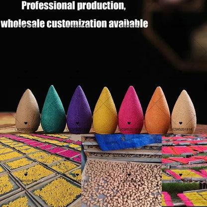 Natürlicher Weihrauch gemischter Wasserfall Rauch Rückenkegel Weihrauch Aromatherapie geeignet für Tea Room Yoga Zimmer Meditation