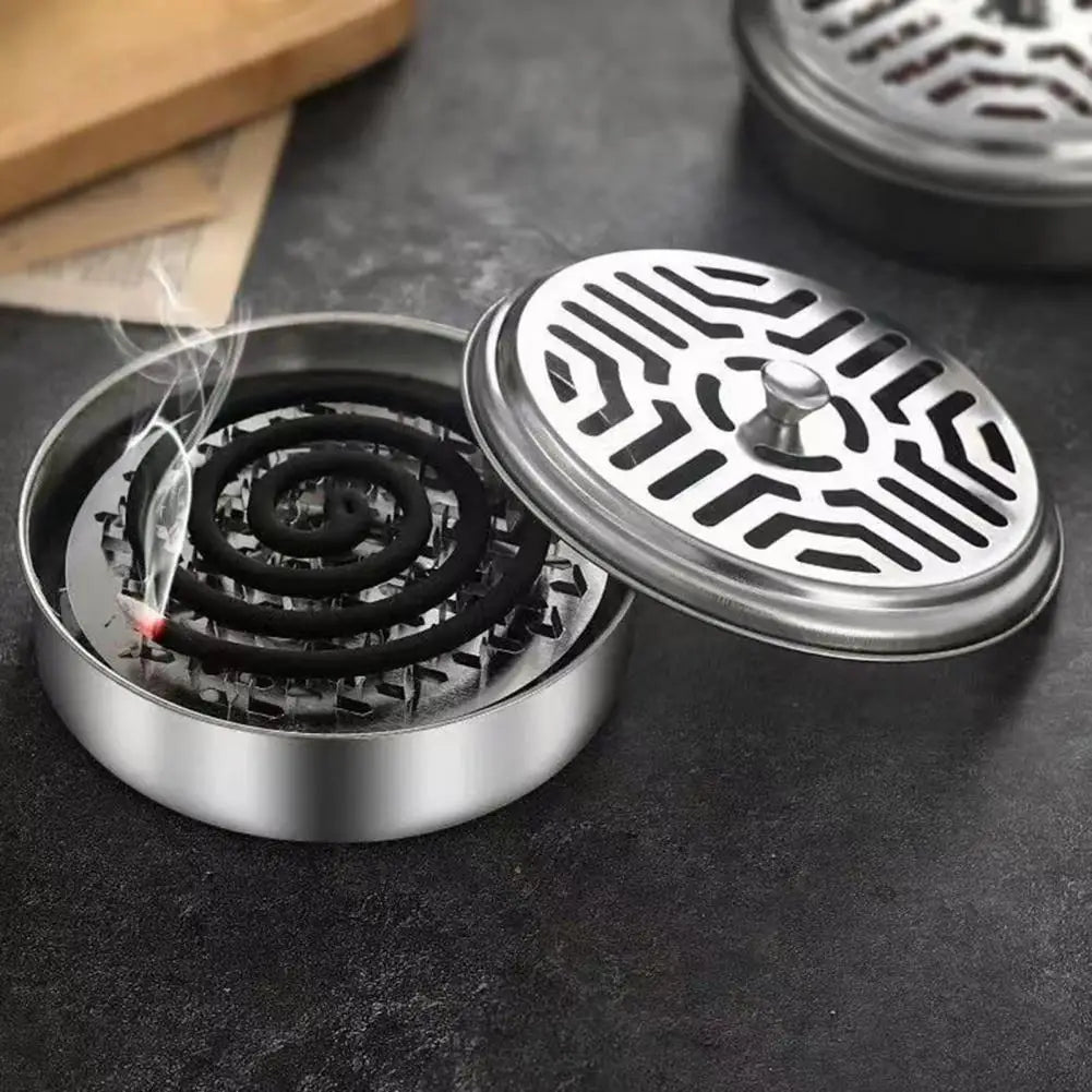 Mückenschutzbox Praktischer hochtemperaturbeständiger Moskitoschlangenhalter Mückenschlangenschale aus Edelstahl