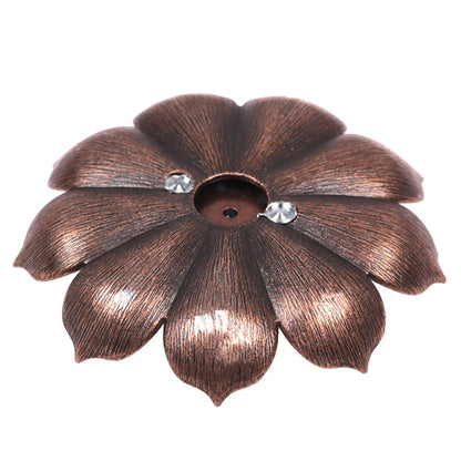 Neue 1 Stk. Legierung Räucherstäbchenhalter – Buddhismus Lotus Weihrauchbrenner, Bronze Nasturtium Räuchergefäß