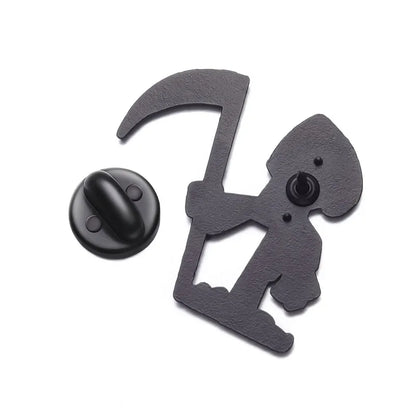 Cartoon Halloween Sensenmann Emaille Pin Animation Abenteuer von Billy Mandy Brosche Revers Abzeichen Festival Freunde Schmuck Geschenke