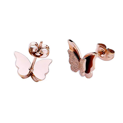 Einfachheit Schmetterling Ohrringe Für Frauen Edelstahl Ohrring Weibliche Mode Schmuck Accessoires Sommer