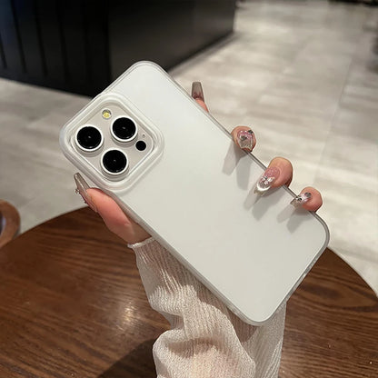 Luxuriöse quadratische matte Silikon-Softhülle für iPhone 16 15 14 Plus 13 12 Mini 11 Pro Max Transparente ultradünne stoßfeste Abdeckung 13