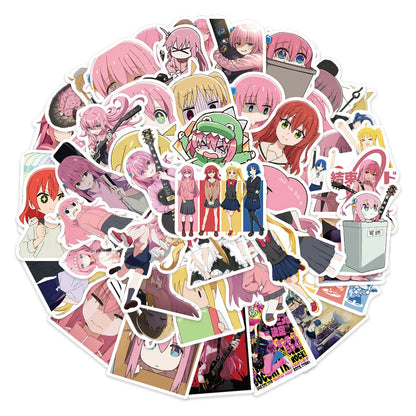 50 Stück Anime BOCCHI DER ROCK! Serie Graffiti Aufkleber Geeignet für Helme Desktop Wanddekoration DIY Aufkleber Pack Großhandel