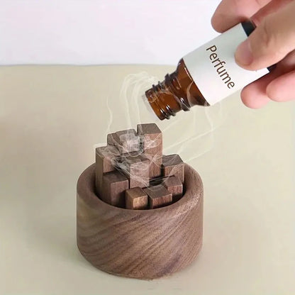 Erweitertes Duftholz, natürliche Buche, schwarze Walnuss, feuerlose Aromatherapie, ätherisches Öl, Aromadiffusor, expandierender Holzstab