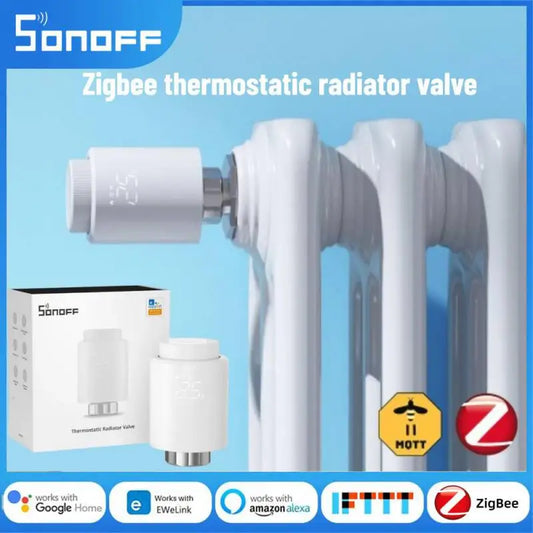 SONOFF TRVZB Zigbee Thermostatisches Heizkörperventil TRVs Smart Quiet TRV Temperaturregelungssystem Unterstützung Alexa ZHA MQTT Ewelink