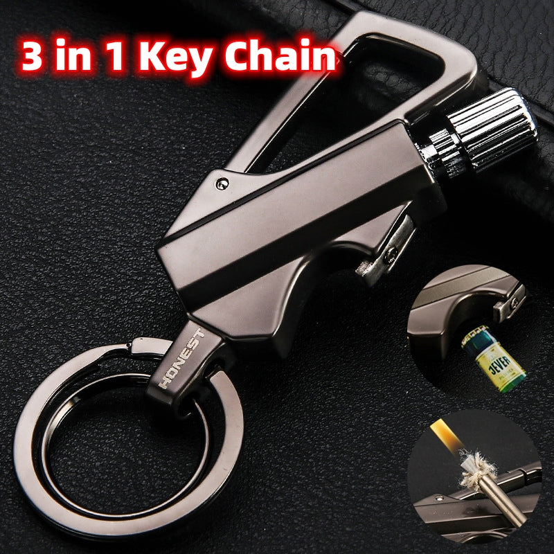 Creative-Metal-Keychain-Lighter-Wild-Fire-Ten-Tausend-Male-Use-Kerosin-Feuerzeuge-Geschenke-für-Männer