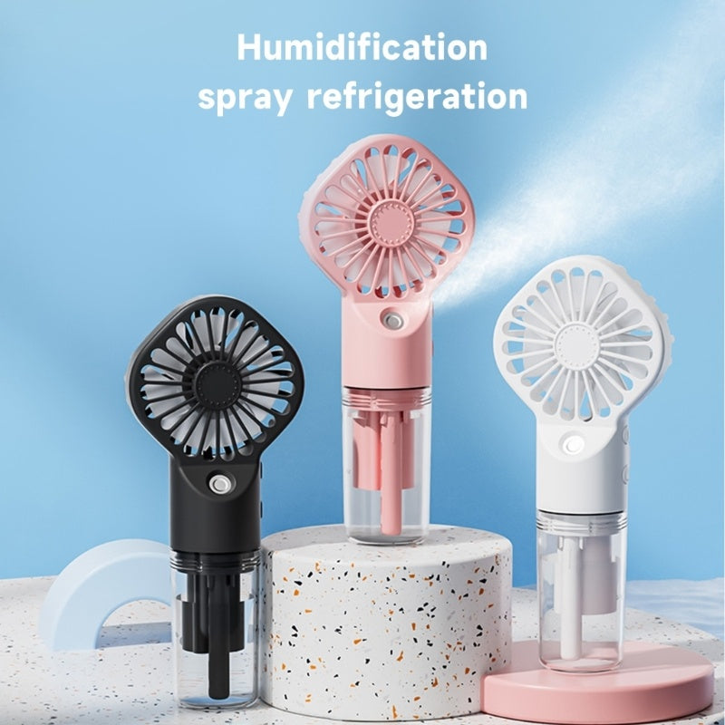 Hand-Spray-Ventilator tragbarer Mini-Aufladung Befeuchtung kleiner Hand ventilator
